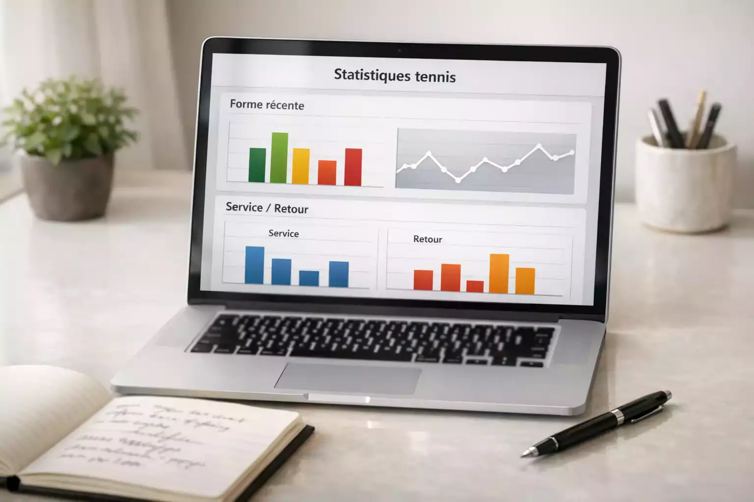 Analyse de statistiques tennistiques sur un écran